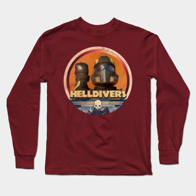 ArtDrawing - HELLDIVERS #7 Long Sleeve T-Shirt by katroxdesignshopart444